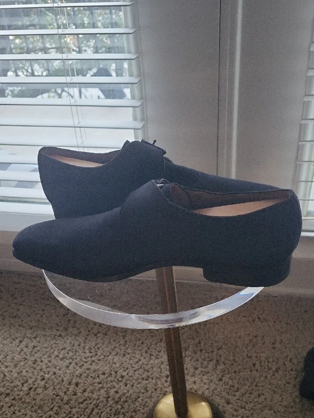 Magnanni Navy Suede Single Monk Strap Oxfords